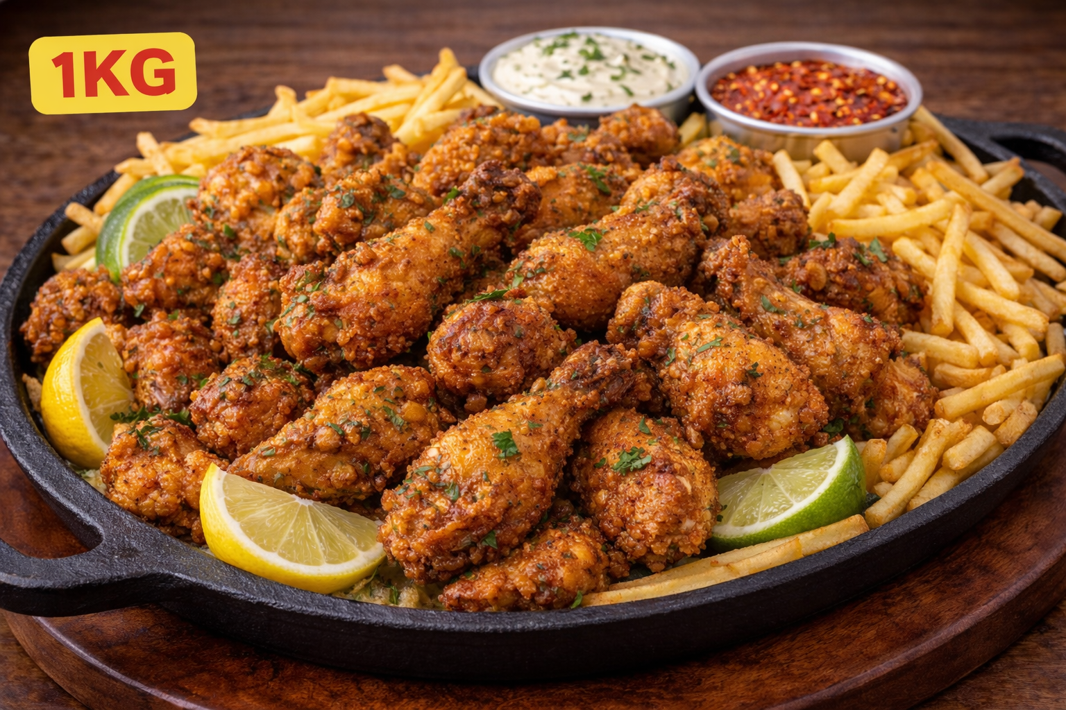 Frango a Passarinho com Fritas